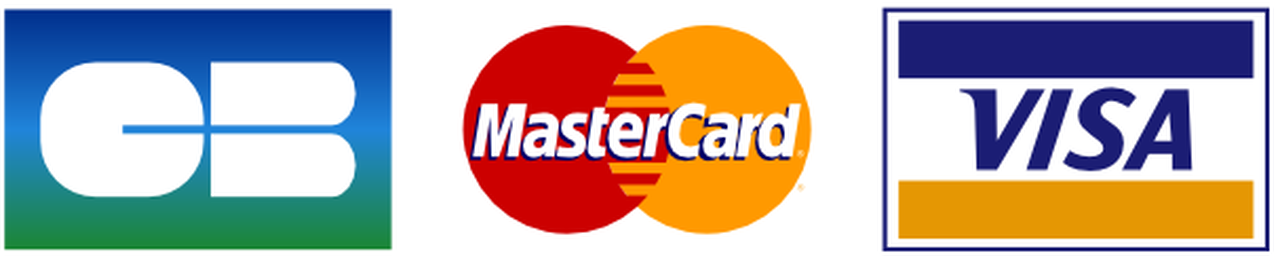 Logos Carte Bleue, MasterCard et Visa