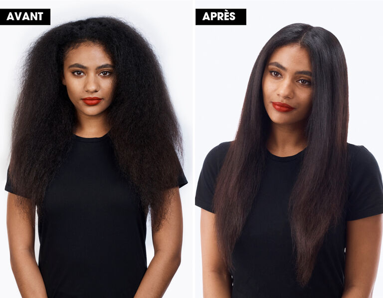 Avant / apr&egrave;s utilisation du ghd max sur cheveux textur&eacute;s
