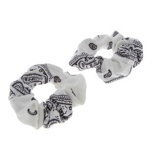 Lot de 2 chouchou bandana blanc,  Lot de 2 chouchou bandana blanc