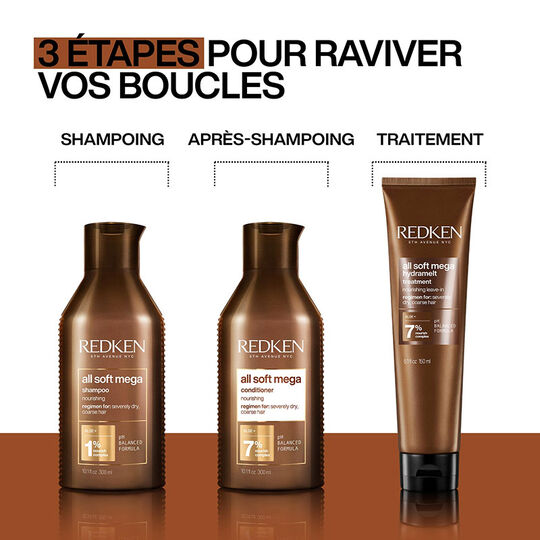 Soin sans rin&ccedil;age Hydramelt cheveux boucl&eacute;s &agrave; cr&eacute;pus All Soft Mega Curls