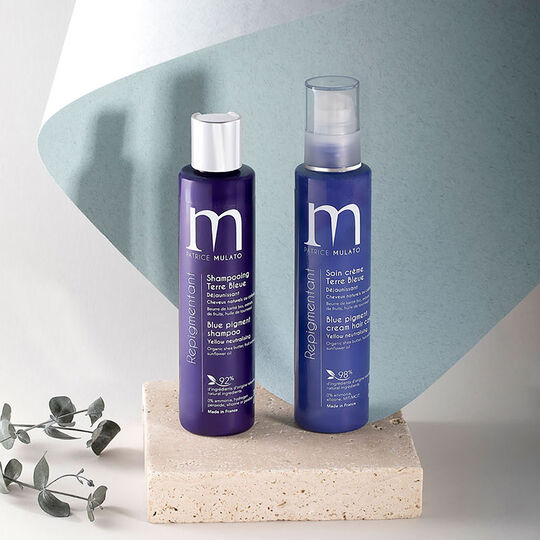 Shampooing repigmentant terre bleue
