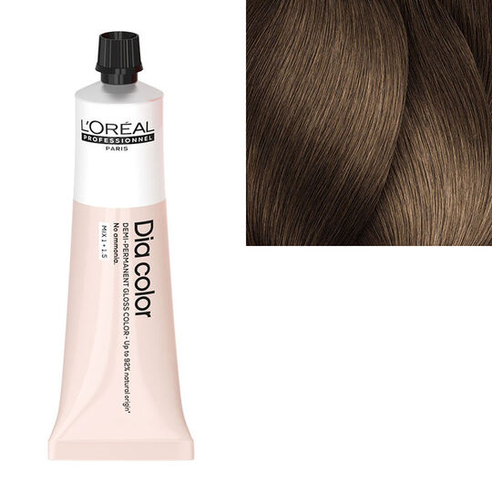 Coloration ton sur ton Dia Color 7.18 blond cendr&eacute; mocca