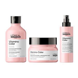 Routine cheveux color&eacute;s Vitamino Color