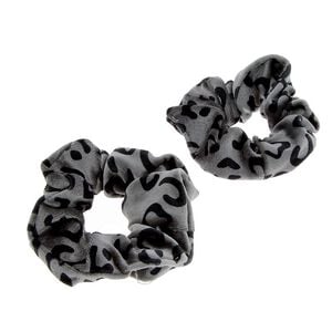 Chouchou léopard x 2 gris