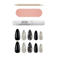 Faux ongles Nail Addict marble & diamonds