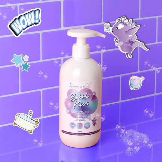 Gel lavant corps et cheveux enfant Bubble Kiss