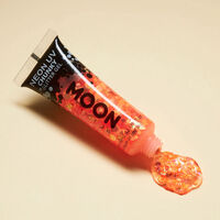 Gel néon à grosses paillettes Moon Glow orange,  Gel néon à grosses paillettes Moon Glow orange