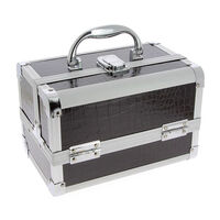 Mini Valise à main Croco Noir