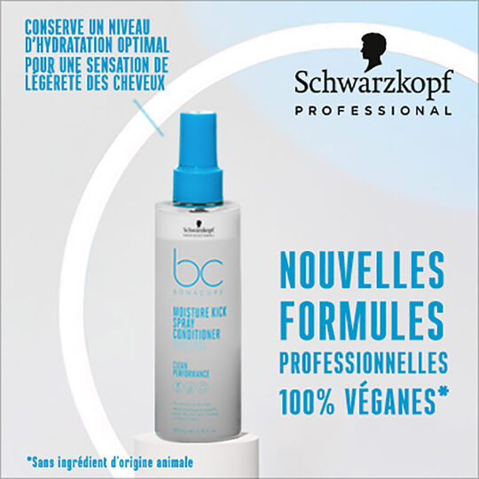 Spray-baume hydratant cheveux normaux &agrave; secs ou boucl&eacute;s BC Moisture Kick 400ml