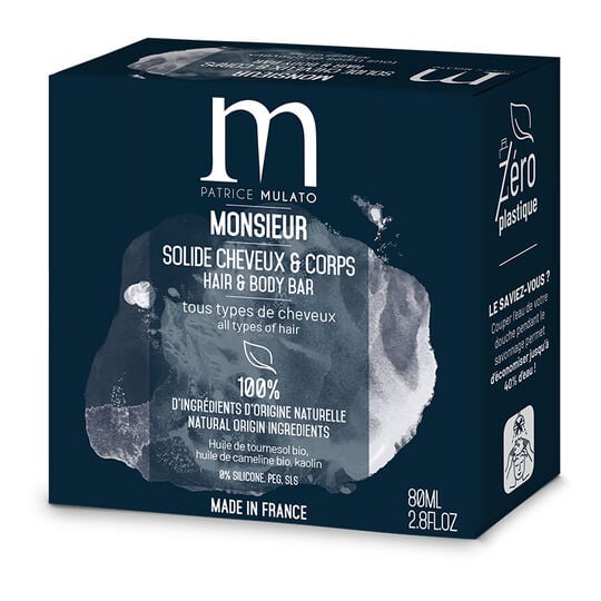 Shampooing solide cheveux et corps Monsieur