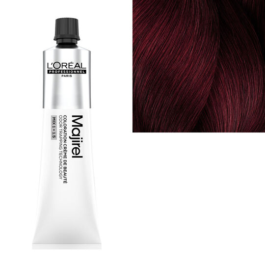 Coloration cr&egrave;me de beaut&eacute; Majirel 4.62 ch&acirc;tain rouge iris&eacute;