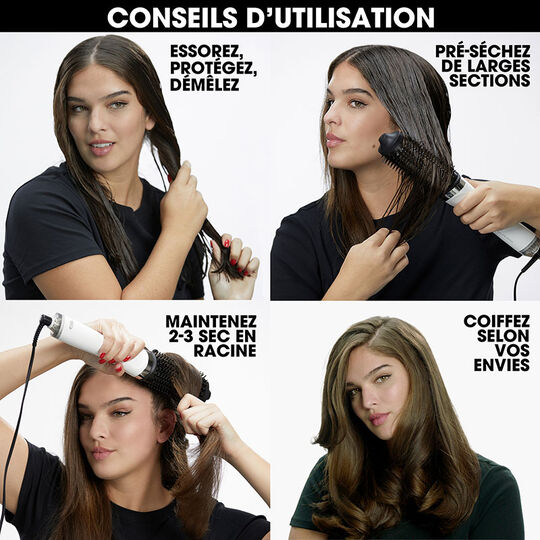 Brosse soufflante 2-en-1 Duet Blowdry blanc