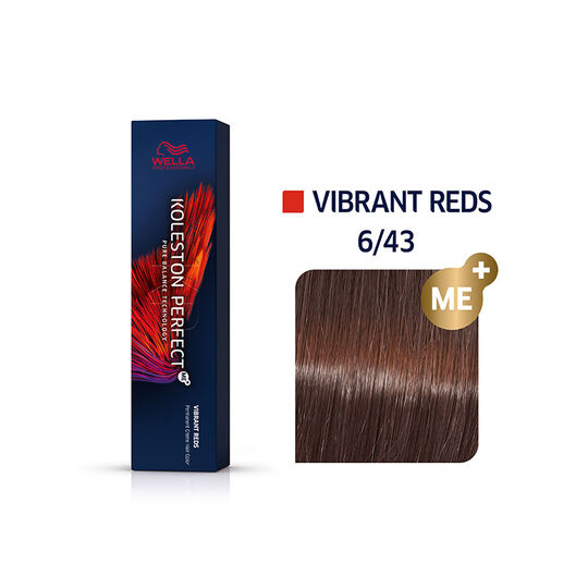 Coloration permanente Koleston Perfect Me+ 6/43 blond fonc&eacute; cuivr&eacute; dor&eacute;