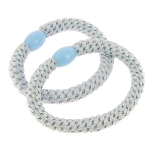 &Eacute;lastiques tiss&eacute;s sans m&eacute;tal bleu argent