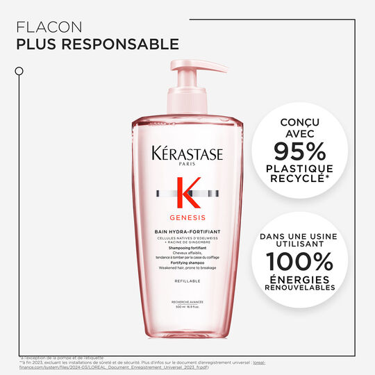 Bain hydra-fortifiant Genesis 500 ml rechargeable