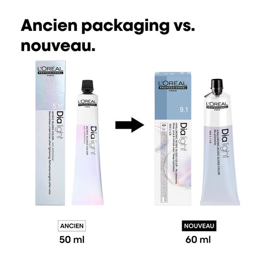 Coloration ton sur ton Dia light Hyaluronic 9.11 milkshake cendr&eacute; profond