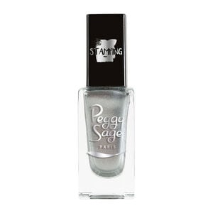 Vernis &agrave; ongles stamping Peggy sage silver