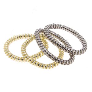 Elastiques scoubidou fins gris et doré,  Elastiques scoubidou fins gris et doré