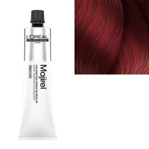 Coloration cr&egrave;me de beaut&eacute; Majirel Majrouge 6.66 blond fonc&eacute; rouge profond