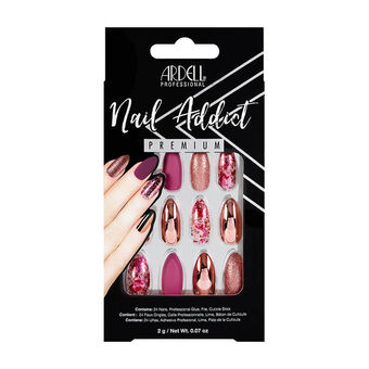 Faux ongles Nail Addict pink foil