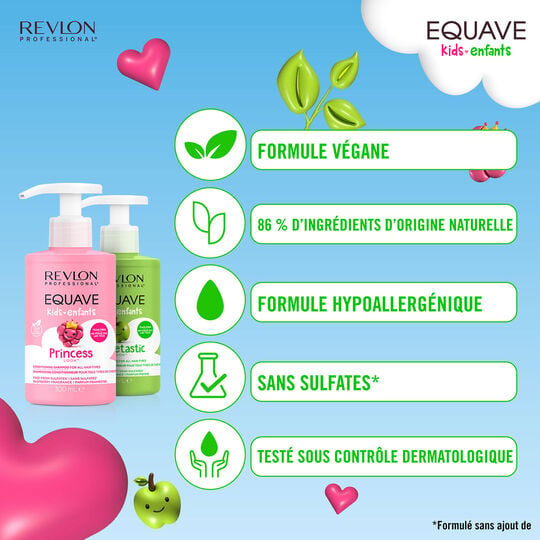 Duo shampooing & d&eacute;m&ecirc;lant enfant Equave Kids princess look