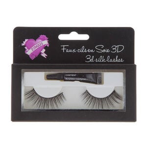 Faux cils en soie 3D N°18,  Faux cils en soie 3D N°18