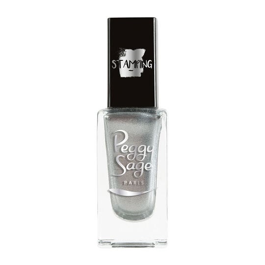 Vernis &agrave; ongles stamping Peggy sage silver