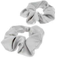 Chouchous satin&eacute;s x 2 argent