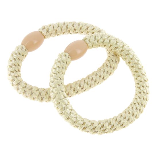 &Eacute;lastiques tiss&eacute;s sans m&eacute;tal beige
