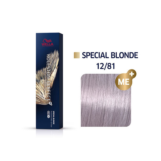 Coloration permanente Koleston Perfect Me+ 12/81 sp&eacute;cial blond perl&eacute; cendr&eacute;