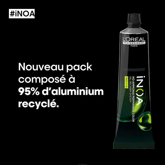 Coloration sans ammoniaque Inoa 4.26 châtain irisé rouge