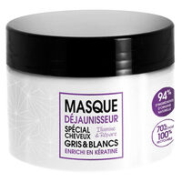 Masque d&eacute;jaunisseur pour cheveux gris et blancs