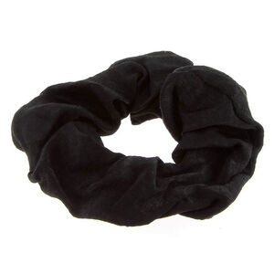 Chouchou en coton satin&eacute; noir