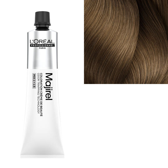 Coloration cr&egrave;me de beaut&eacute; Majirel 8.13 blond clair cendr&eacute; dor&eacute;