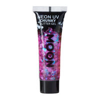 Gel néon à grosses paillettes Moon Glow violet,  Gel néon à grosses paillettes Moon Glow violet