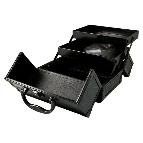 Mini valise make-up en alu noire