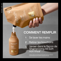 Shampooing hydratant pour cheveux secs et sensibilis&eacute;s All Soft recharge 500 ml