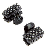 Mini pince croco strass X 2