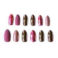 Faux ongles Nail Addict pink foil
