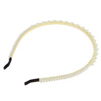 Serre-tête à perles 2 rangs tréssés,  Serre-tête à perles 2 rangs tréssés