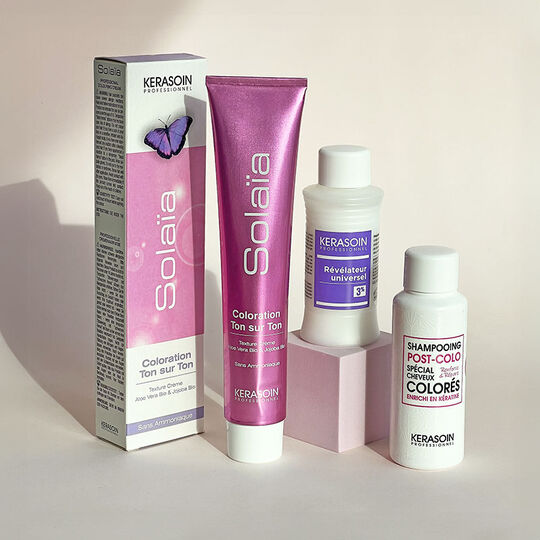 Coloration ton sur ton Sola&iuml;a 6.8 blond fonc&eacute; mocca