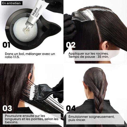 Coloration cr&egrave;me de beaut&eacute; Majirel 7.23 blond iris&eacute; dor&eacute;