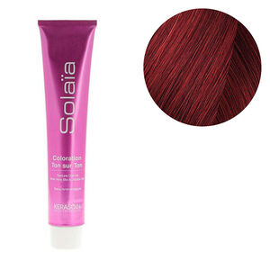 Coloration ton sur ton Solaïa 6.66 blond foncé rouge intense,  Coloration ton sur ton Solaïa 6.66 blond foncé rouge intense