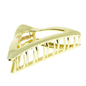 Pince croco métallique triangulaire dorée,  Pince croco métallique triangulaire dorée