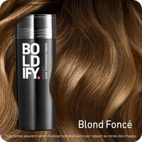Fibres densifiantes pour cheveux blond fonc&eacute;