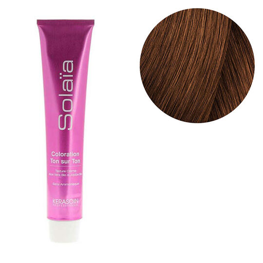 Coloration ton sur ton Sola&iuml;a 6.34 blond fonc&eacute; dor&eacute; cuivr&eacute;