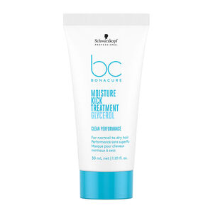 Masque hydratant cheveux normaux &agrave; secs ou boucl&eacute;s BC Moisture Kick 30ml