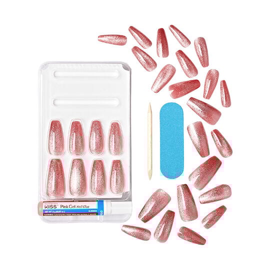 Faux ongles Gel Fantasy Long magnetic velvety effect west coat