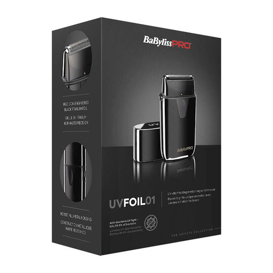 Rasoir simple grille avec lumi&egrave;re d&eacute;sinfectante UVFOIL01