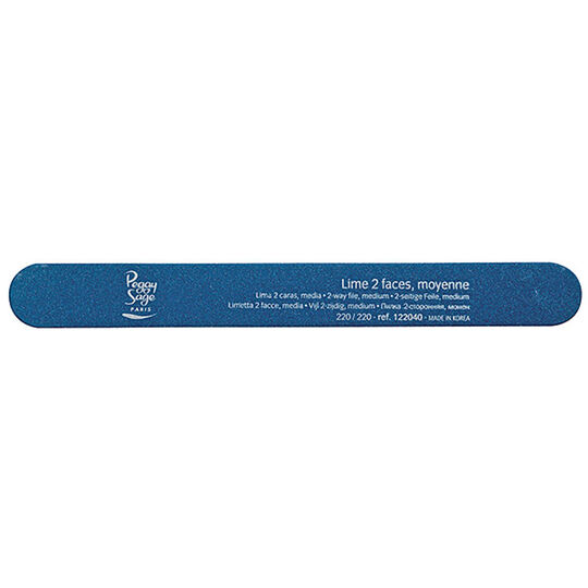 Lime &agrave; ongles 2 faces lavable 240/240 bleu, pour ongles naturels